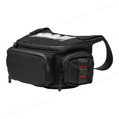 Motorcycle Handlebar & Windshield Storage Bag – Touchscreen Phone Holder, Fuel Tank Pouch, Earphone Case for Vespa & TMAX