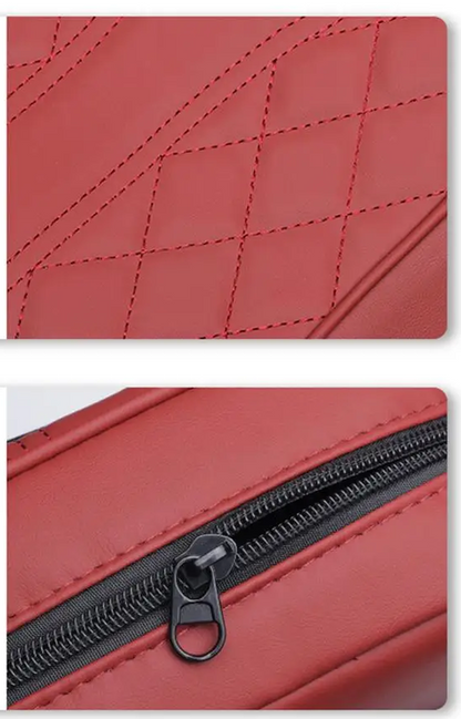 Car Armrest Cushion with Tissue Box – Memory Foam Support with Tissue Box & Storage Pockets