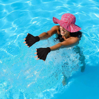 Webbed Swim Training Gloves - Neoprene Aquatic Gloves for Resistance Fitness, Scuba Diving & Water Aerobics Strength Training