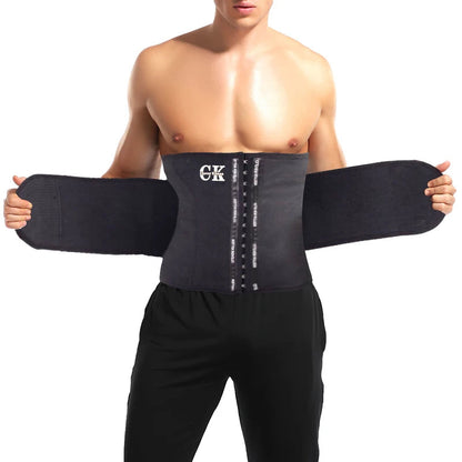 Waist Trainer Sports Belt for Men – Slimming Gym Corset with Belly Trimmer, Body Shaper Wrap for Weight Loss and Core Support
