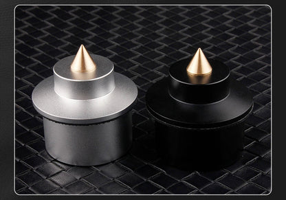 Aluminum Audio Amplifier Feet – 4-Piece HiFi Shock Absorber Pads for Speaker or CD Player, Reduce Vibration, Boost Sound Clarity