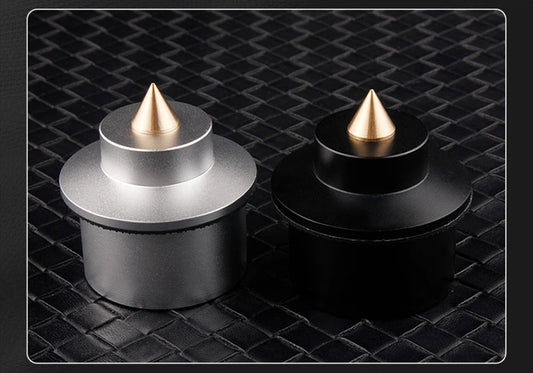 Aluminum Audio Amplifier Feet – 4-Piece HiFi Shock Absorber Pads for Speaker or CD Player, Reduce Vibration, Boost Sound Clarity