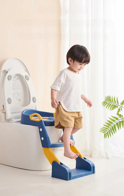 Foldable Portable Toilet Seat for Kids – Upgraded Children’s Potty Training Seat with Step Stool for Travel