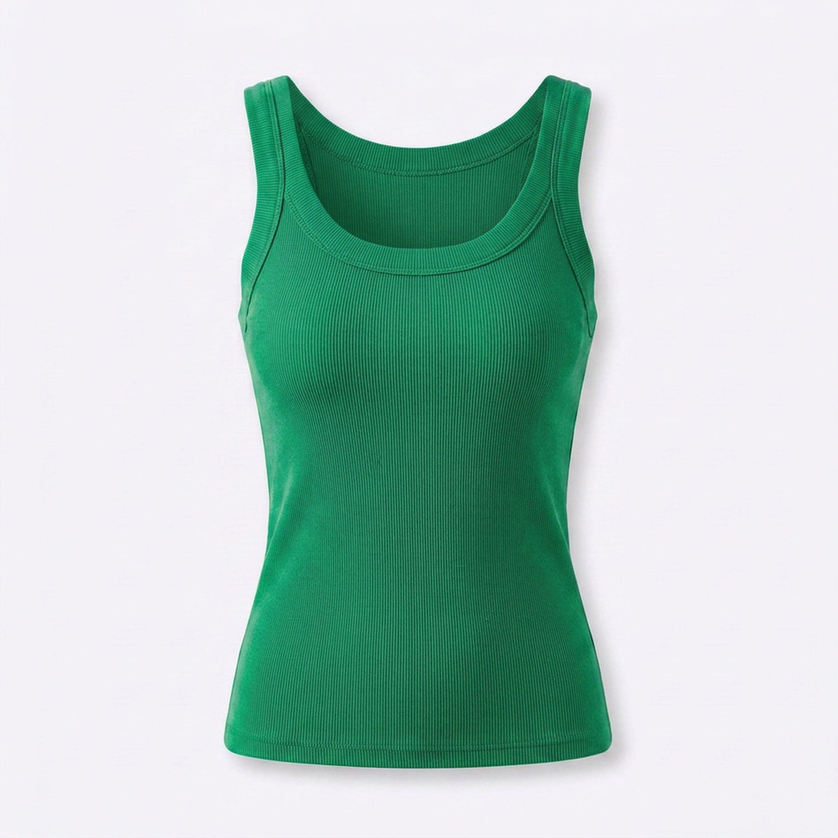 Women’s Basic Ribbed Tank Top – Solid Round Neck Camisole with Stretch Fit for 2026 Summer Wardrobe Essentials