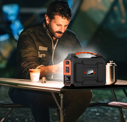 High-Capacity Portable Power Station – 39600mAh 146Wh Solar Generator with Dual AC Outlets, USB-C, LED for Outdoor & Emergency Use