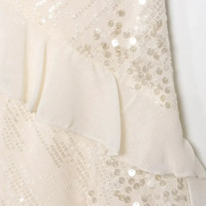 Women’s Tiered Sequin Cami Dress – Chic Backless Mini Dress for Fall Evening & Club Parties