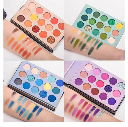 Color Eyeshadow Palette – 72/60 Matte, Glitter & Pearlescent Professional Pigment Set for Easy, Colorful Makeup and Artistic Looks