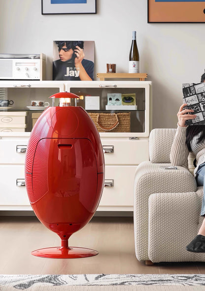 Dinosaur Egg Eco-Friendly Trash Can – Light Luxury Egg-Shaped Bin for Modern Living Room Storage and Stylish Home Organization