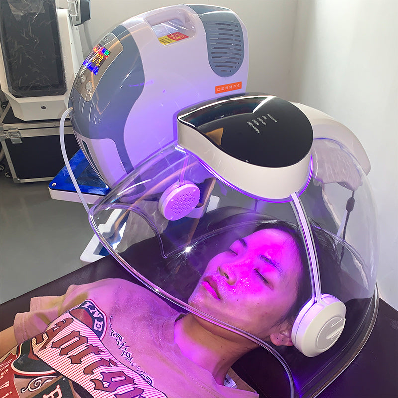 Hydrogen Oxygen Peeling Facial Mask - Hyperbaric Skin Care Machine for Acne, H2O2 Bubble Cleansing, Beauty Spa & At-Home Use
