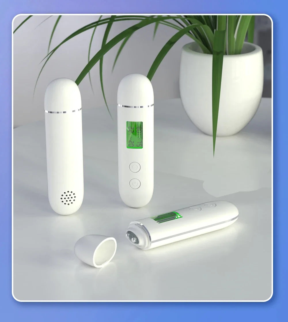 Portable Rechargeable Skin Analyzer – LCD Digital Moisture Oil Tester with Fluorescent Detection for Face Care