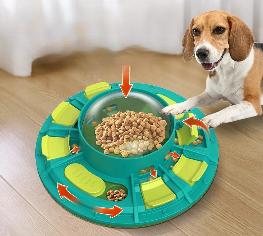 Dog Puzzle Slow Feeder Toy – Interactive Treat Dispenser Bowl for Puppy IQ Training, Food Leaking Enrichment & Smart Playtime