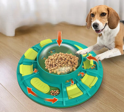 Dog Puzzle Slow Feeder Toy – Interactive Treat Dispenser Bowl for Puppy IQ Training, Food Leaking Enrichment & Smart Playtime