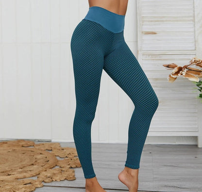 Seamless Plaid Fitness Yoga Leggings – High-Waist Push-Up Yoga Pants for the Ultimate Gym Confidence