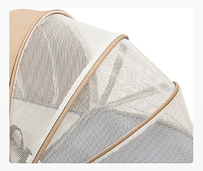 Outdoor Breathable Pet Carrier Backpack – Expandable Mesh Shoulder Bag for Cats & Dogs, Portable Travel Cage for Hiking & Vet Visits