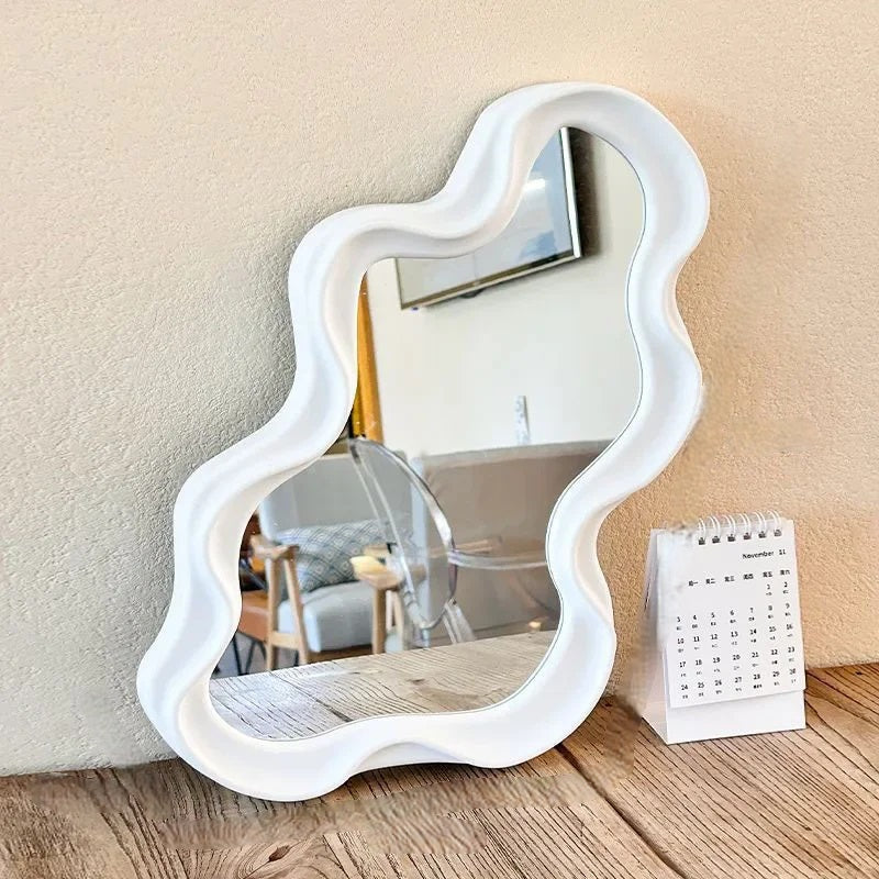 Irregular Cloud Shaped Wall Mirror – Asymmetrical Decorative Art Mirror for Bedroom, Living Room and Modern Home Decor