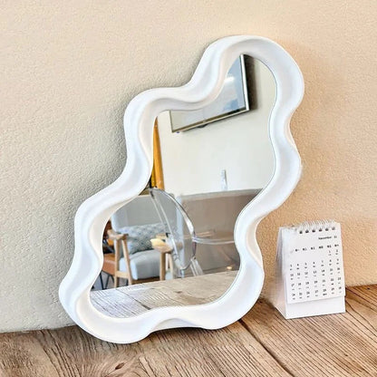 Irregular Cloud Shaped Wall Mirror – Asymmetrical Decorative Art Mirror for Bedroom, Living Room and Modern Home Decor