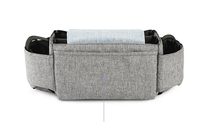 Stroller Bag Organizer – Universal Baby Accessories Trolley Bag with Cup Holder for Newborn Travel Convenience