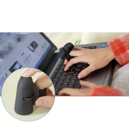 Wireless Finger Mouse – Compact 2.4G Right-Handed Mini Mouse with Animal Print, Lightweight Design for Computer, Tablet, and Phone, Battery Not Included