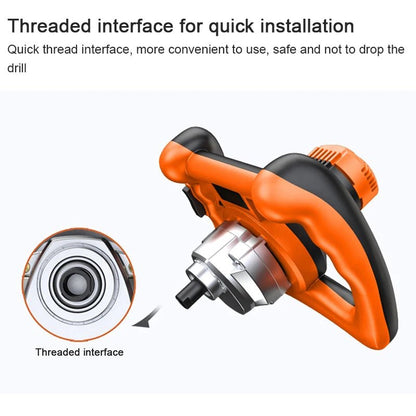 Concrete Cement Mixer - Electric 1400W Handheld Paint Putty Powder Cement Plaster Mortar Coating Mixer