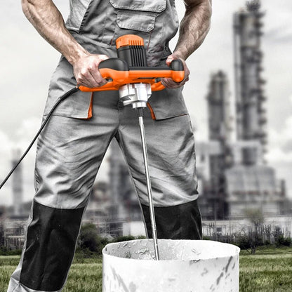 Concrete Cement Mixer - Electric 1400W Handheld Paint Putty Powder Cement Plaster Mortar Coating Mixer