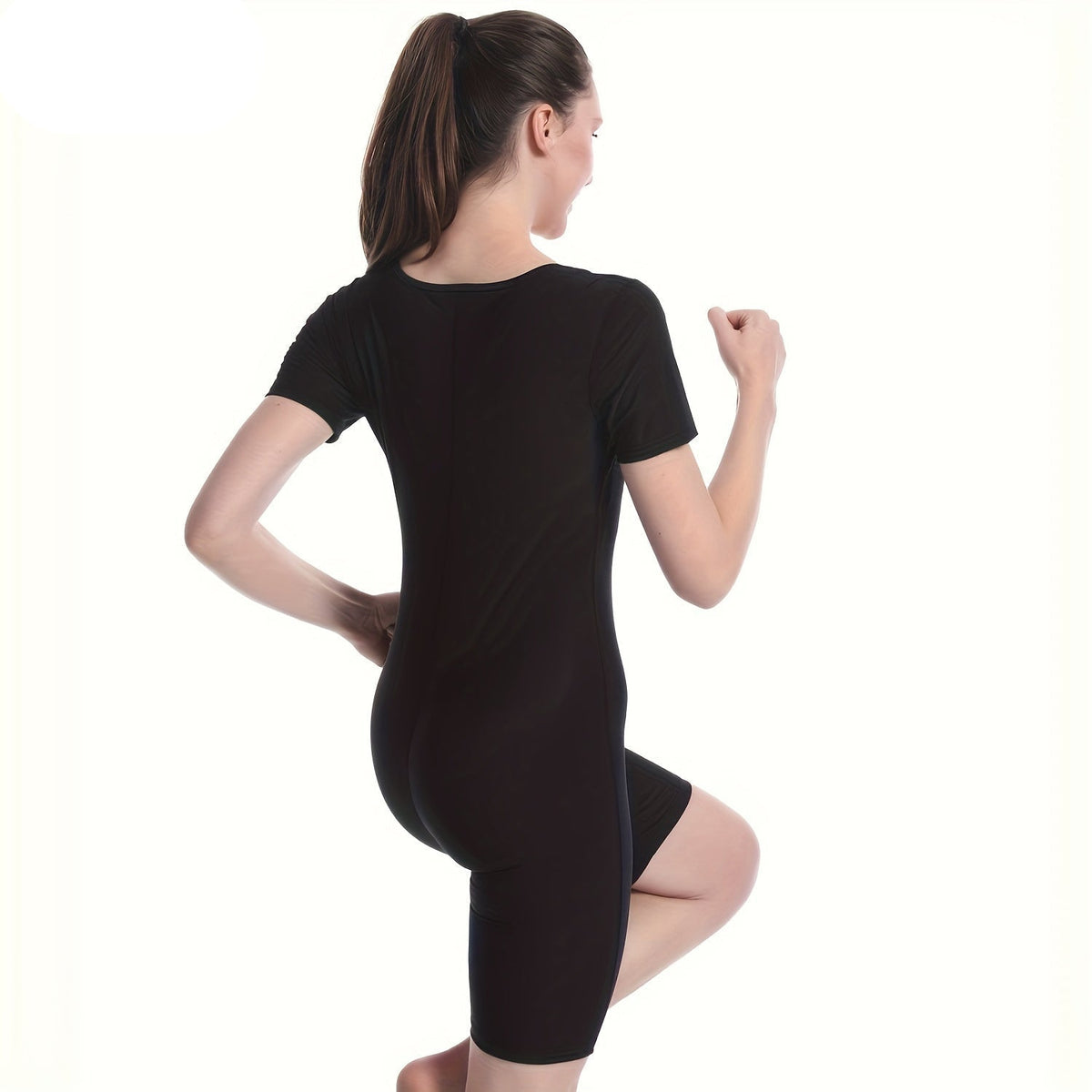 Women’s Thermal Sauna Sweat Suit – 3-in-1 Zipper Body Shaper for Waist Slimming, Tummy Control & Sweat Enhancement for Home Workouts