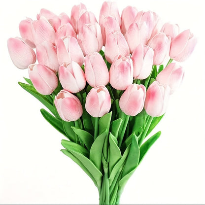 Artificial Tulip Set – 15-Piece Realistic Faux Flowers for Weddings, Home Décor, Parties, and Table Arrangements, Long-Lasting Beauty