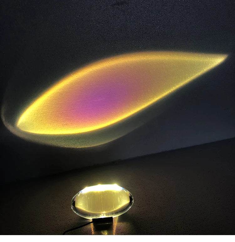 Italian Designer Crystal Table Lamp – LED Egg-Shaped Night Light Projector for Bedroom, Living Room and Luxury Home Decor