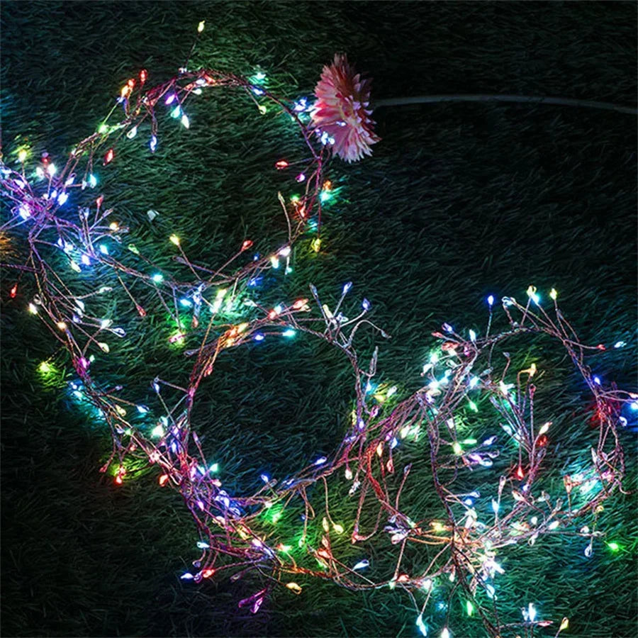 Outdoor 3x3m Cluster Icicle Lights – 1000-LED Waterproof Curtain Fairy String Lights with Remote Control for Christmas, Parties, Patios, and Home Decorations