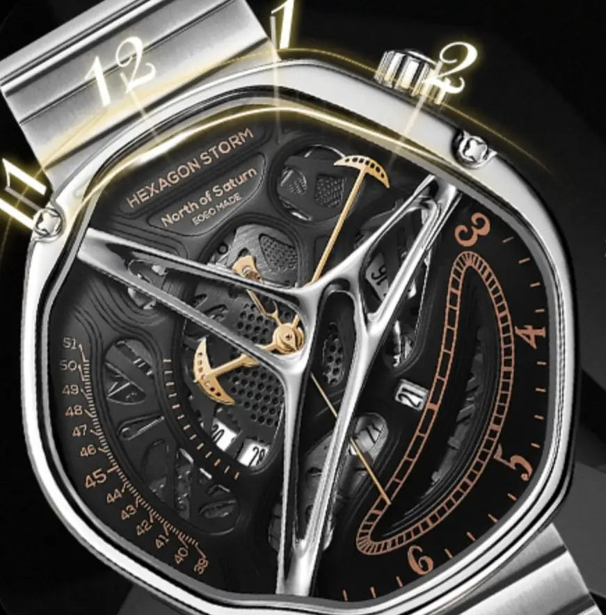 Watch Concept Female Boys Trend - Hollow Design Premium Non-Mechanical Watch for Men, Unique Stylish Timepiece for Daily Wear