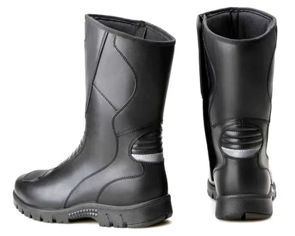 Men’s Classic Motocross Motorcycle Boots – Waterproof Touring Footwear with Reinforced Heel and Toe for Rugged Ride Comfort & Style