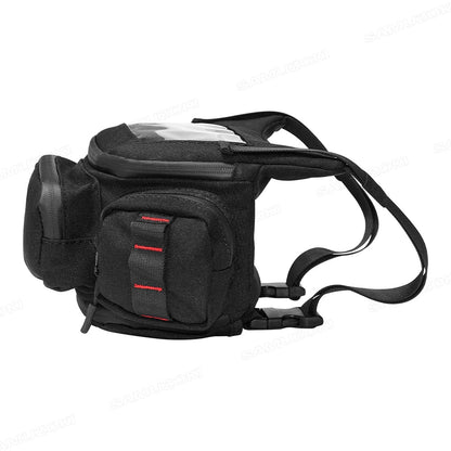 Motorcycle Handlebar & Windshield Storage Bag – Touchscreen Phone Holder, Fuel Tank Pouch, Earphone Case for Vespa & TMAX