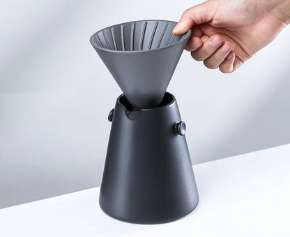 Ceramic Pour Over Coffee Maker Set – 650ml Drip Coffee Filter Pot for Home Brewing, Rich Flavor Extraction, and Daily Coffee Ritual