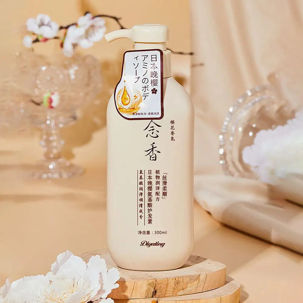 Japanese Fragrant Amino Acid Shampoo & Conditioner – 300ml Luxurious Night Repair Hair Set and Bath Lotion for Silky, Nourished Hair