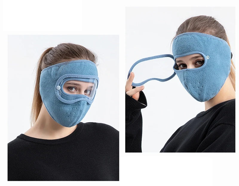 Winter Windproof Full Face Ski Mask – Anti-Fog Goggles, Breathable Hood Cover for Cold Weather Cycling & Snow Sports