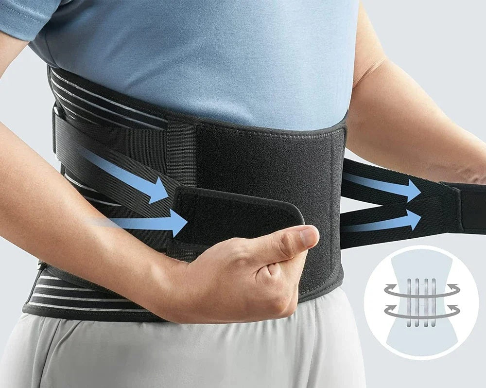 Adjustable Back Brace for Pain Relief – Breathable Lumbar Support Belt for Herniated Disc, Sciatica, and Scoliosis Recovery