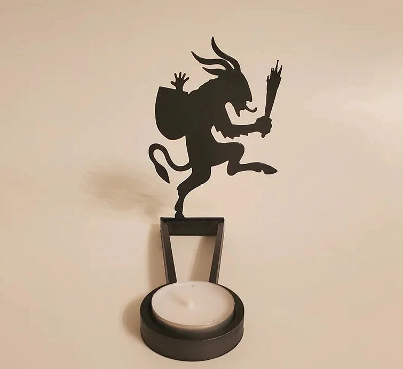 Halloween Decorative Candle Holder – Scary Resin Candlestick Ornament Desk Accessory for Haunted Room Ambiance and Festival Party Décor