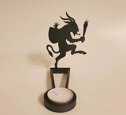 Halloween Decorative Candle Holder – Scary Resin Candlestick Ornament Desk Accessory for Haunted Room Ambiance and Festival Party Décor