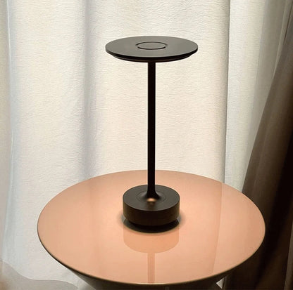 Touch-Activated USB Metal LED Table Lamp – Rechargeable Mood Light for Bedroom, Bar, or Restaurant Ambience and Desk Decor
