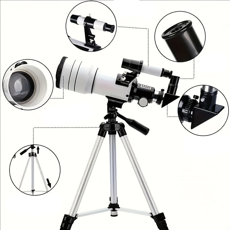 Professional Astronomical Telescope – F30070 High-Magnification Optical Scope for Stargazing, Moon & Bird Observation