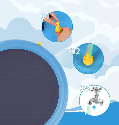 Inflatable Dog Sprinkler Pad – Cooling Mat for Hot Summer Days for Pets