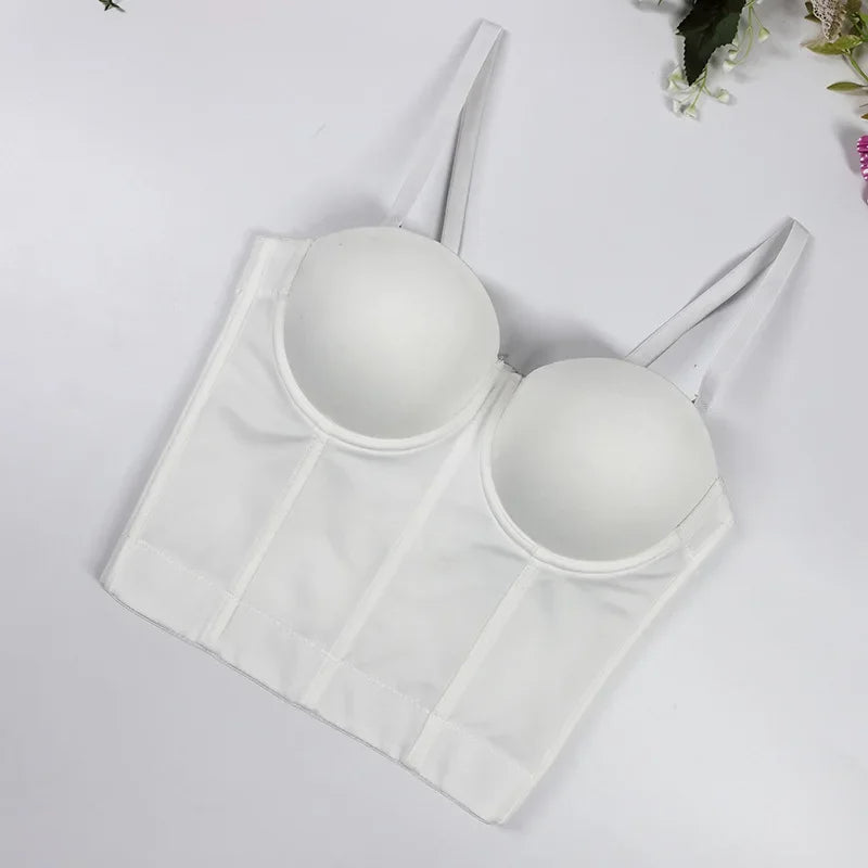 Strapless Backless Bodysuit – Sexy Slimming Crossbody Vest with Chest Wrap and Fishbone Support for Beautiful Silhouette Appeal