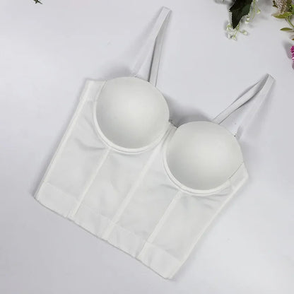 Strapless Backless Bodysuit – Sexy Slimming Crossbody Vest with Chest Wrap and Fishbone Support for Beautiful Silhouette Appeal