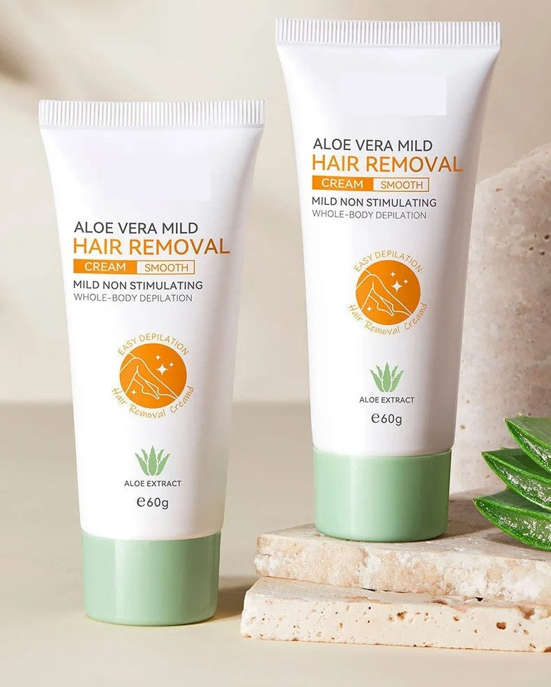 Hair Removal Cream – Aloe Vera Depilatory Cream for Underarms, Arms, Legs & Body, 60 g