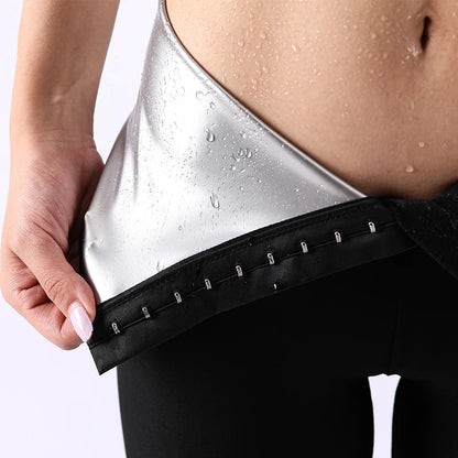 Sweat Sauna Body Shaper Pants - Hot Thermo Slimming Shorts with Tummy Control for Waist Training, Fitness & Weight Loss