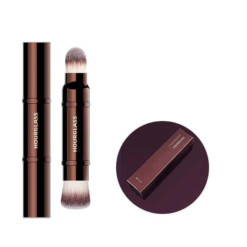 Professional Hourglass Makeup Brush Set – Retractable Eyeshadow, Foundation, Concealer, Powder & Eyeliner Brushes for Beauty Pros