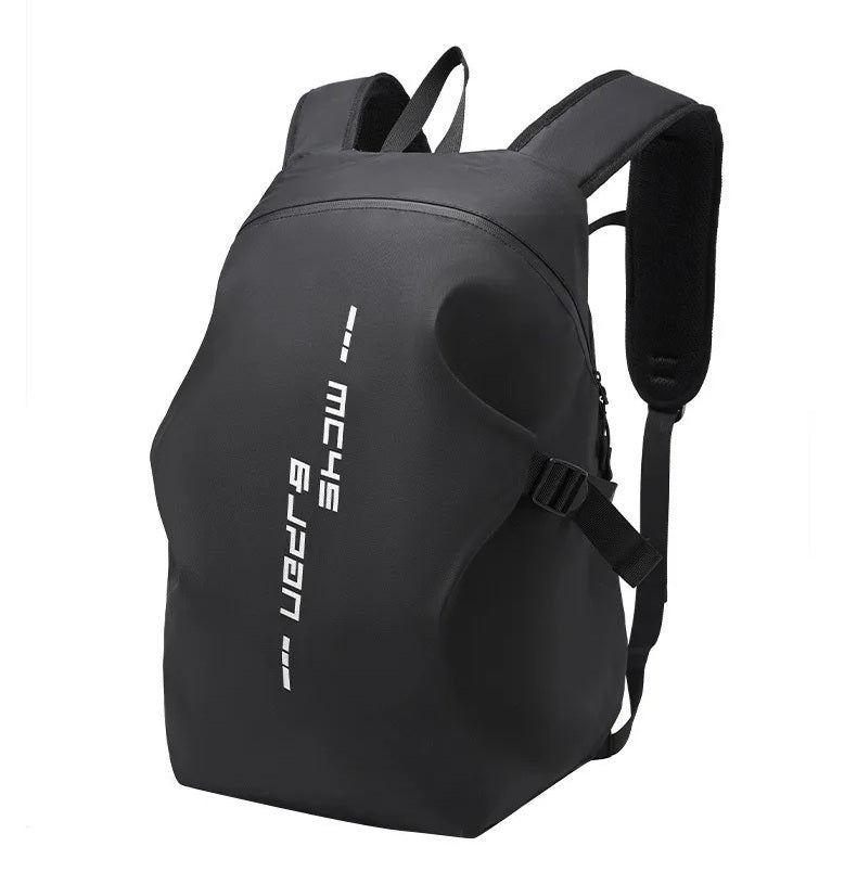 Waterproof Helmet Backpack – Motorcycle & Cycling Storage Bag with Reflective Stripe, Large Capacity & Secure Helmet Carrying Solution