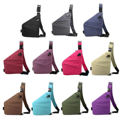 Men’s Anti-Theft Crossbody Chest Bag – Compact Travel Shoulder Bag with Hidden Safety Pocket for Casual and Outdoor Adventures
