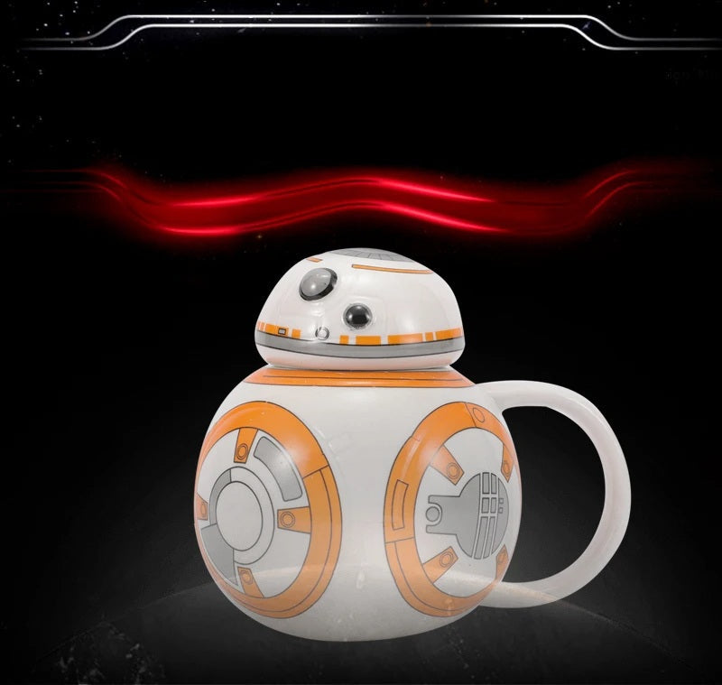 Star Wars R2-D2 Ceramic Mug with Lid – Thermal Insulated Mandalorian Coffee Cup for Kids & Adults, Creative Gift Box Kitchen Tool