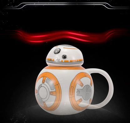 Star Wars R2-D2 Ceramic Mug with Lid – Thermal Insulated Mandalorian Coffee Cup for Kids & Adults, Creative Gift Box Kitchen Tool