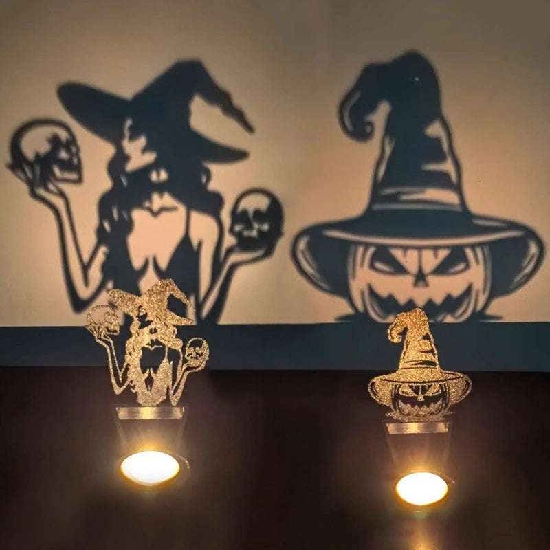 Halloween Decorative Candle Holder – Scary Resin Candlestick Ornament Desk Accessory for Haunted Room Ambiance and Festival Party Décor